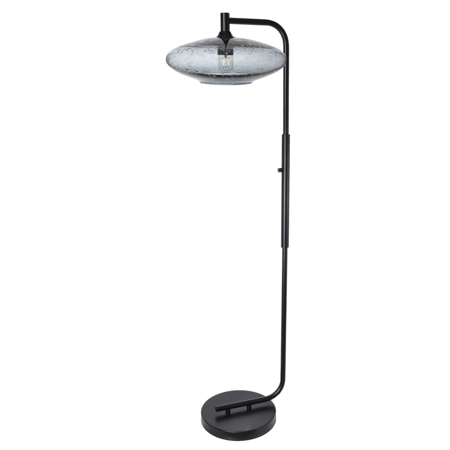 952 Floor Lamp-Glass-Bicycle Glass Co-Lunar-Steel Blue-Brushed Nickel-Bicycle Glass Co
