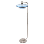 952 Floor Lamp-Glass-Bicycle Glass Co-Lunar-Steel Blue-Brushed Nickel-Bicycle Glass Co