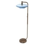 952 Floor Lamp-Glass-Bicycle Glass Co-Lunar-Steel Blue-Brushed Nickel-Bicycle Glass Co