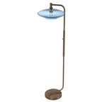 952 Floor Lamp-Glass-Bicycle Glass Co-Lunar-Steel Blue-Brushed Nickel-Bicycle Glass Co
