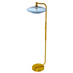 952 Floor Lamp-Glass-Bicycle Glass Co-Lunar-Steel Blue-Brushed Nickel-Bicycle Glass Co