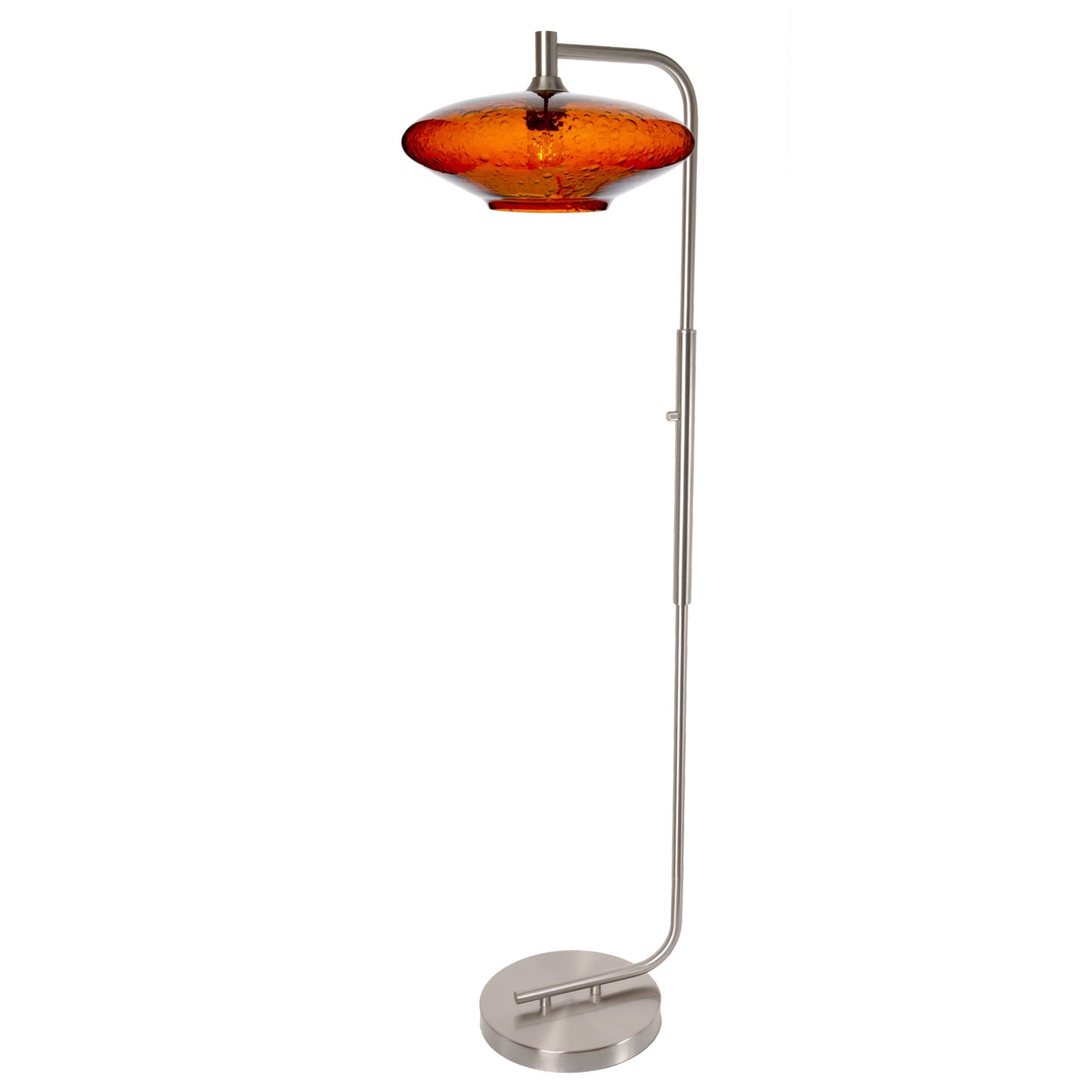 952 Floor Lamp-Glass-Bicycle Glass Co-Lunar-Steel Blue-Brushed Nickel-Bicycle Glass Co
