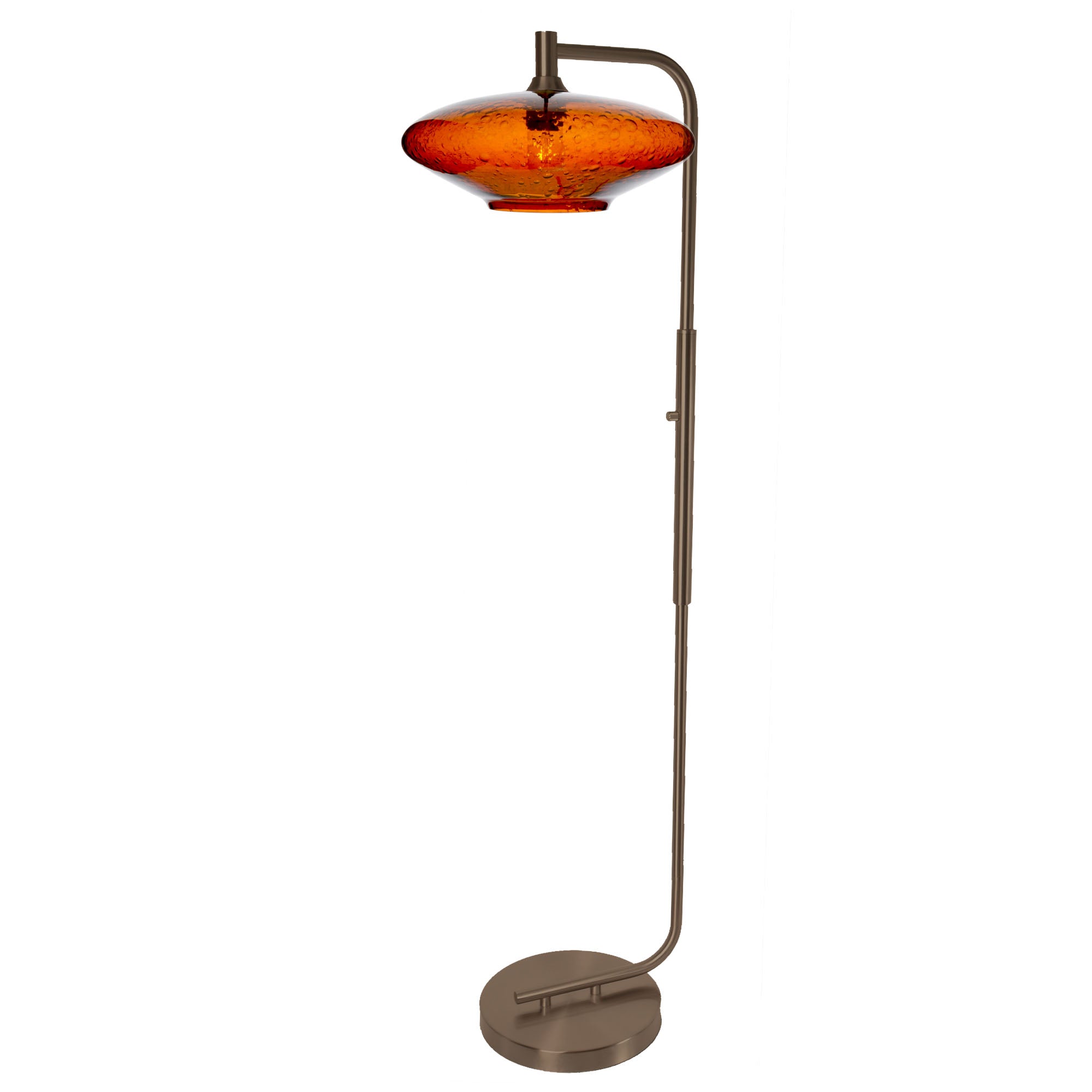 952 Floor Lamp-Glass-Bicycle Glass Co-Lunar-Steel Blue-Brushed Nickel-Bicycle Glass Co
