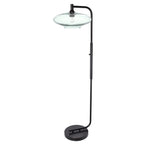 952 Floor Lamp-Glass-Bicycle Glass Co-Lunar-Steel Blue-Brushed Nickel-Bicycle Glass Co