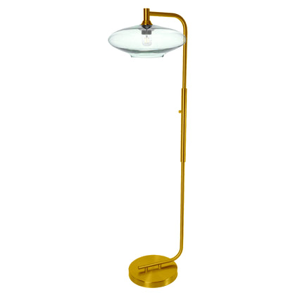 952 Floor Lamp-Glass-Bicycle Glass Co-Lunar-Steel Blue-Brushed Nickel-Bicycle Glass Co