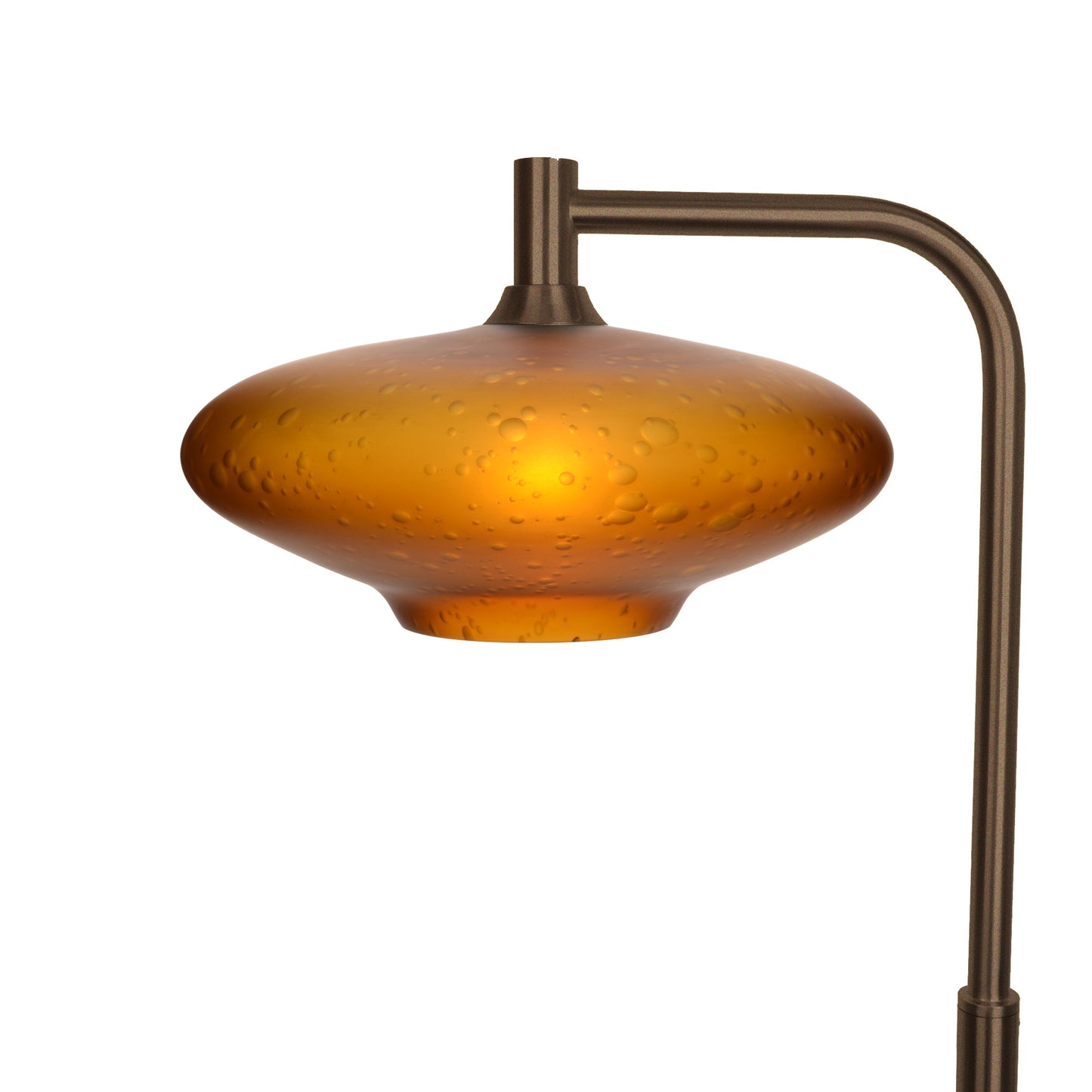 952 Floor Lamp-Glass-Bicycle Glass Co-Celestial-Golden Amber-Antique Bronze-Bicycle Glass Co