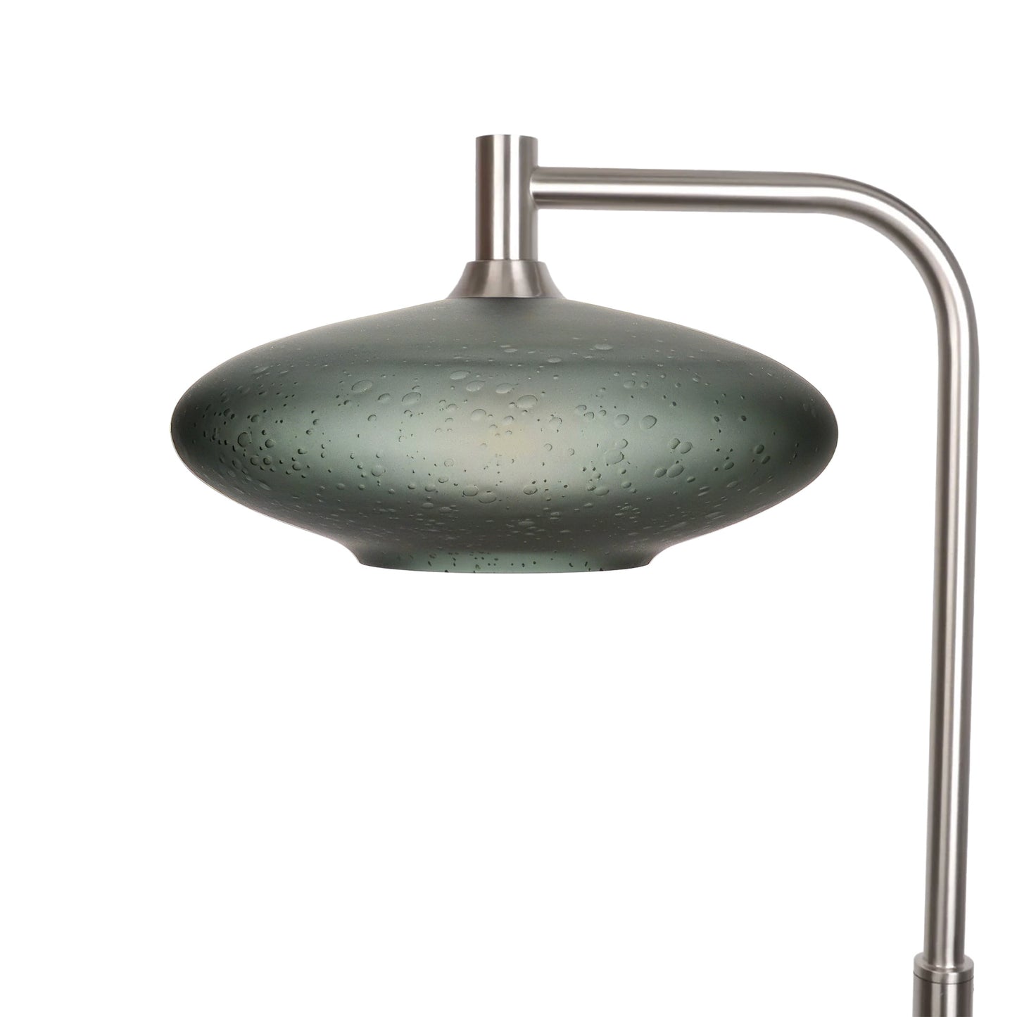 952 Floor Lamp-Glass-Bicycle Glass Co-Celestial-Slate Gray-Brushed Nickel-Bicycle Glass Co