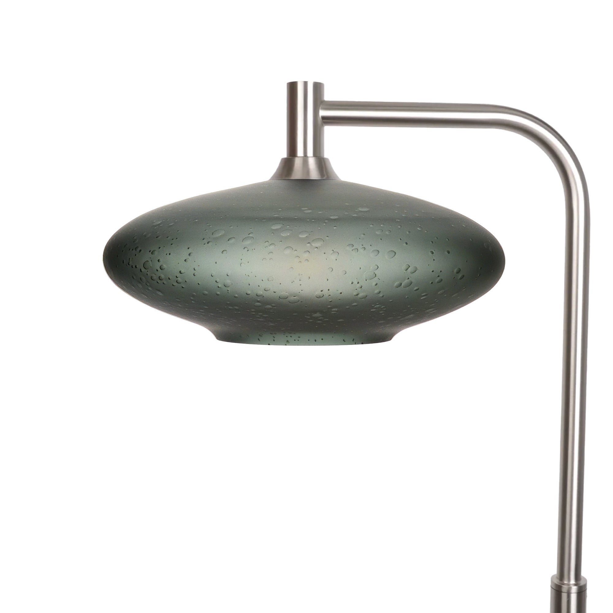 952 Floor Lamp-Glass-Bicycle Glass Co-Celestial-Slate Gray-Brushed Nickel-Bicycle Glass Co