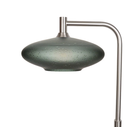 952 Floor Lamp-Glass-Bicycle Glass Co-Celestial-Slate Gray-Brushed Nickel-Bicycle Glass Co