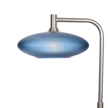 952 Floor Lamp-Glass-Bicycle Glass Co-Celestial-Steel Blue-Brushed Nickel-Bicycle Glass Co
