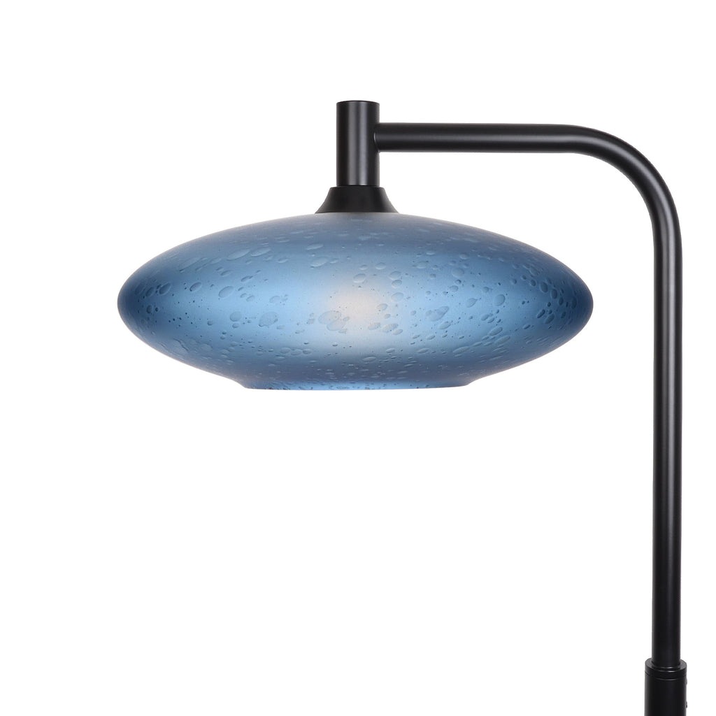 952 Floor Lamp-Glass-Bicycle Glass Co-Celestial-Steel Blue-Matte Black-Bicycle Glass Co