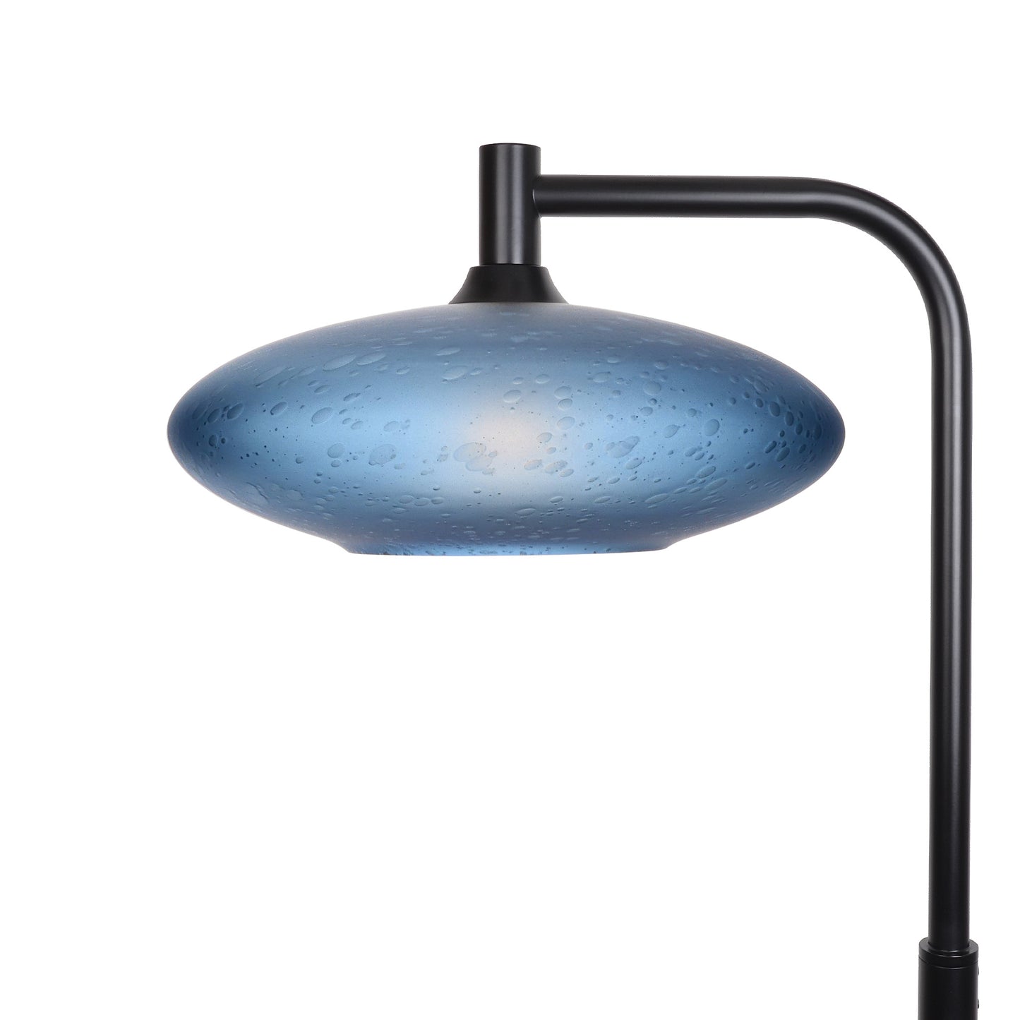 952 Floor Lamp-Glass-Bicycle Glass Co-Celestial-Steel Blue-Matte Black-Bicycle Glass Co