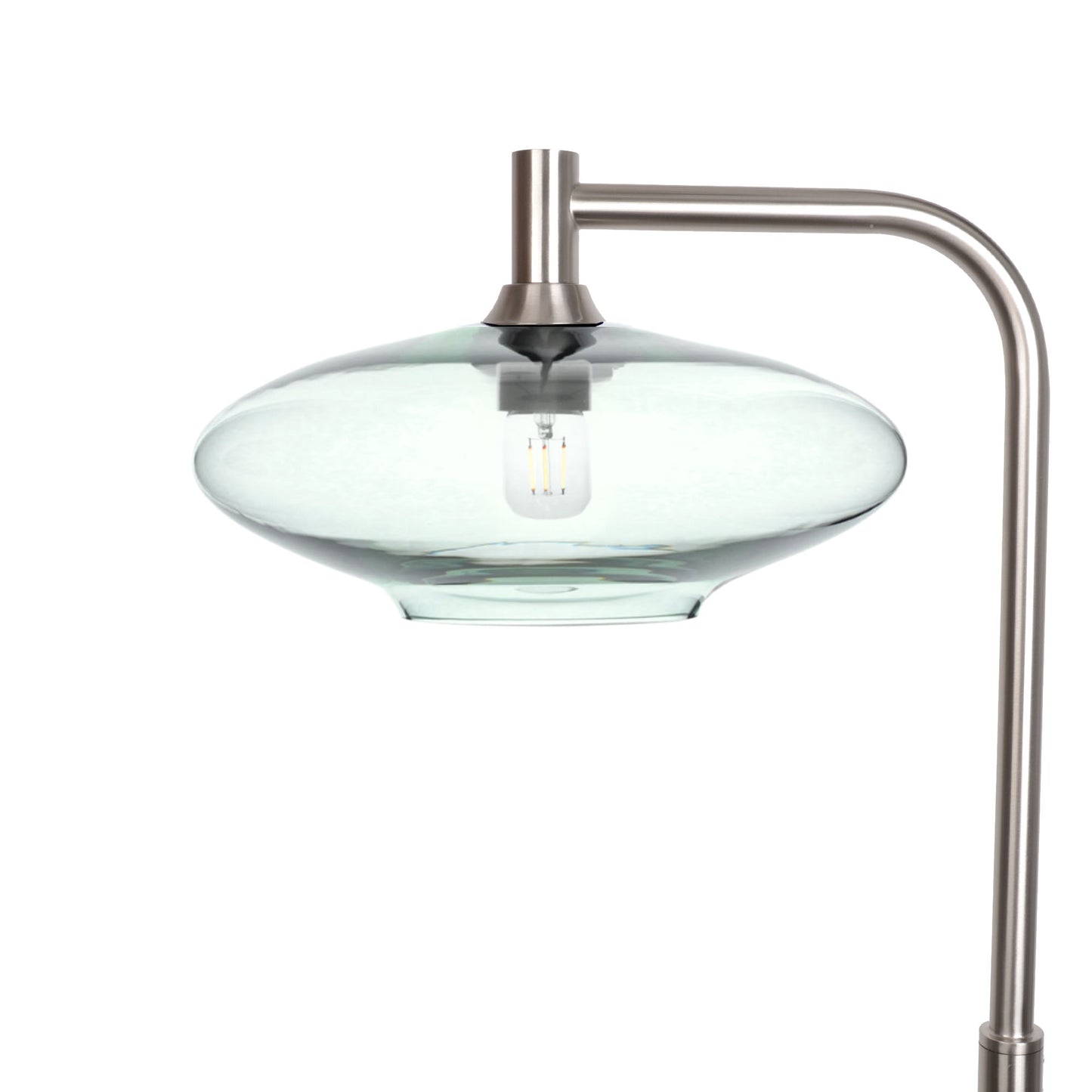 952 Floor Lamp-Glass-Bicycle Glass Co-Lucent-Eco Clear-Brushed Nickel-Bicycle Glass Co