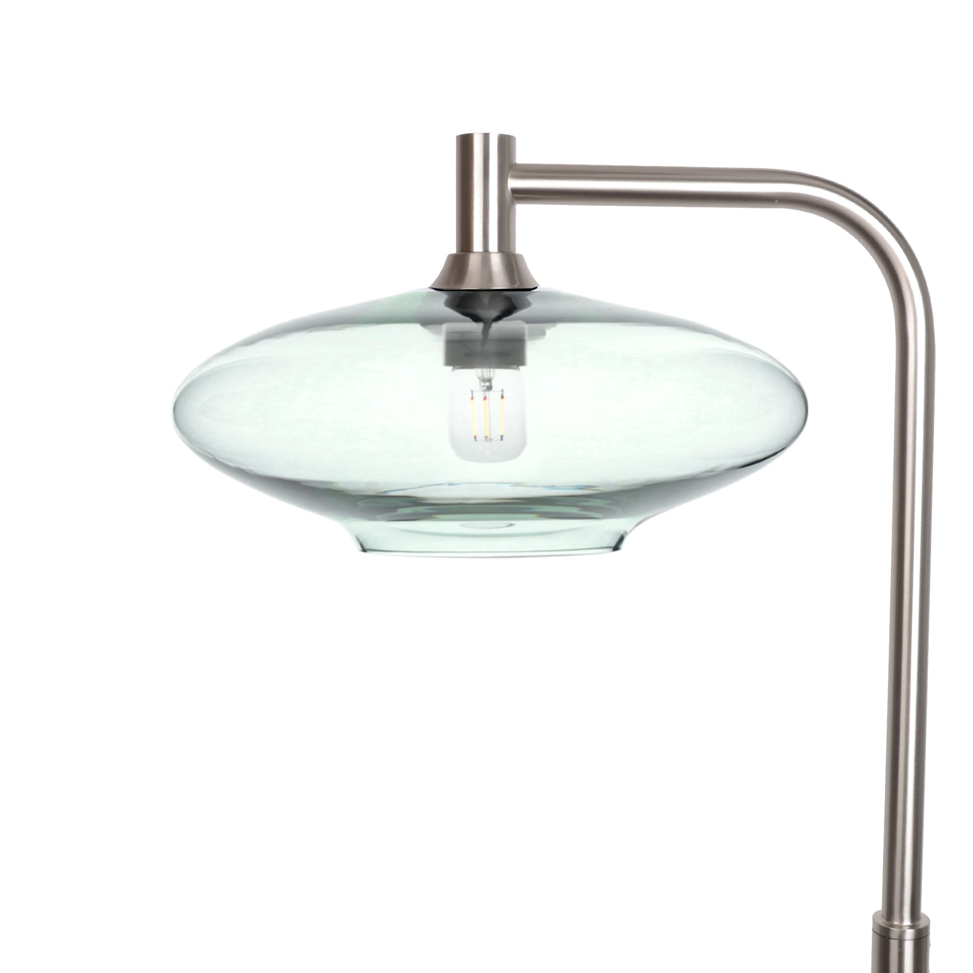952 Floor Lamp-Glass-Bicycle Glass Co-Lucent-Eco Clear-Brushed Nickel-Bicycle Glass Co