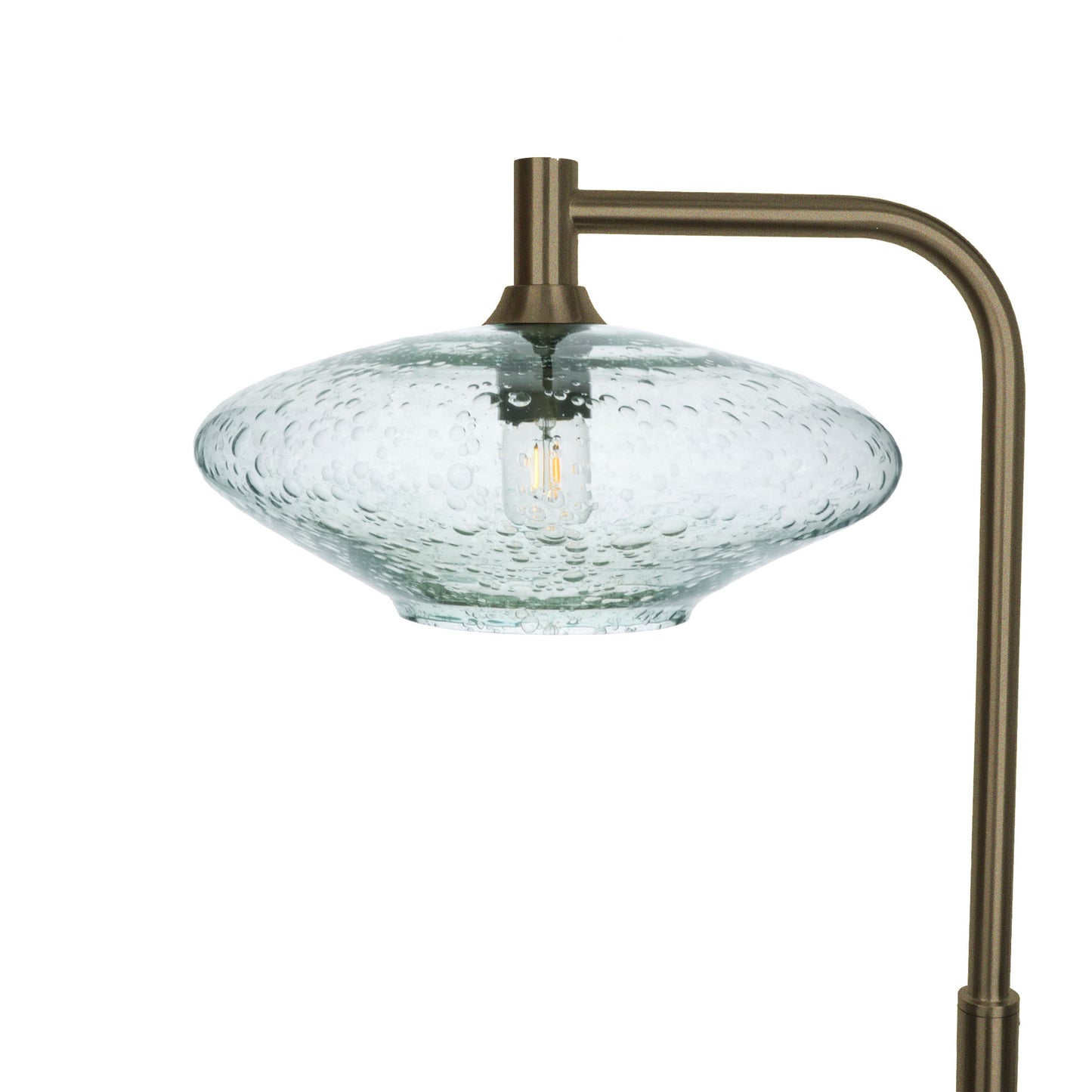 952 Floor Lamp-Glass-Bicycle Glass Co-Lunar-Eco Clear-Antique Bronze-Bicycle Glass Co