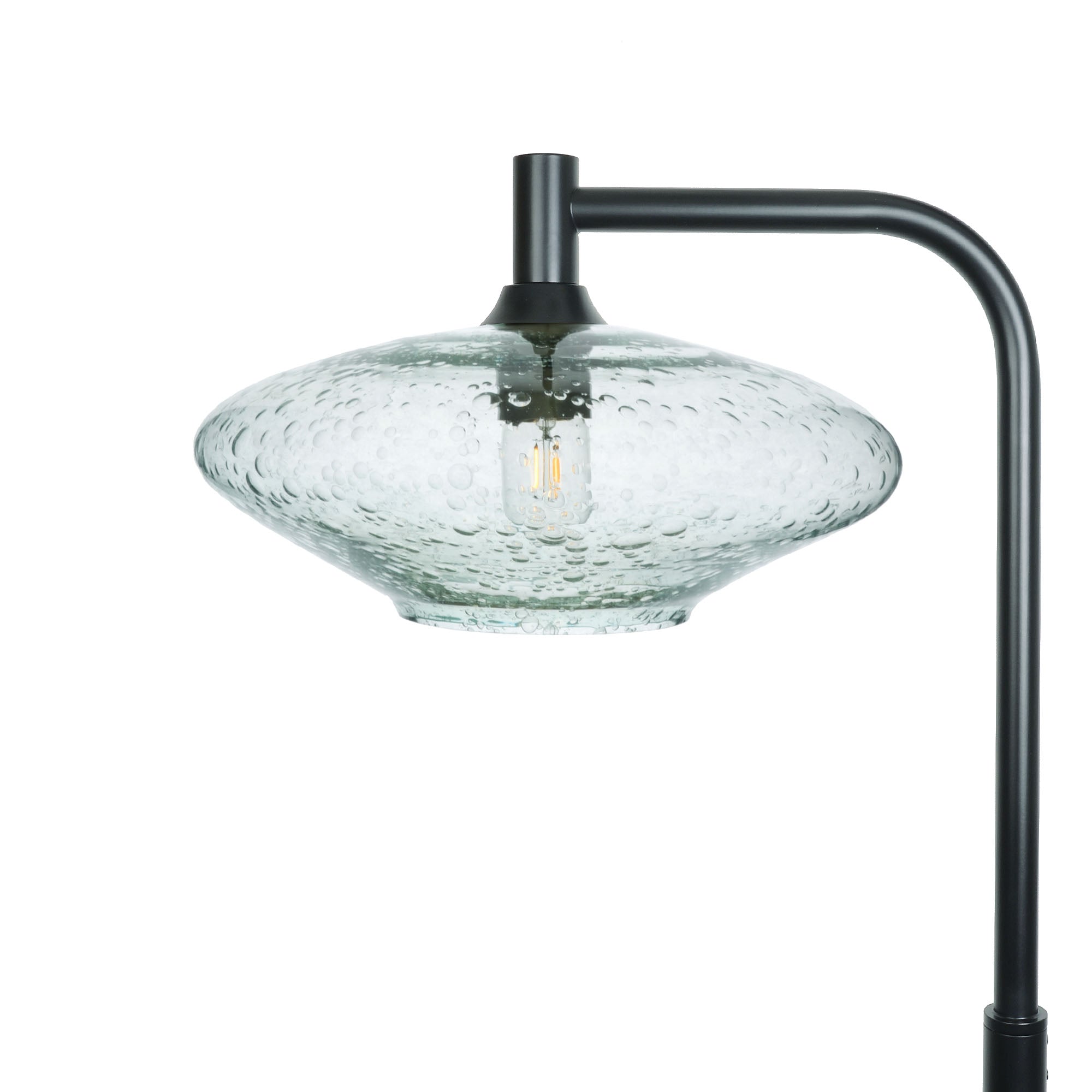 952 Floor Lamp-Glass-Bicycle Glass Co-Lunar-Eco Clear-Matte Black-Bicycle Glass Co