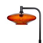 952 Floor Lamp-Glass-Bicycle Glass Co-Lunar-Golden Amber-Matte Black-Bicycle Glass Co