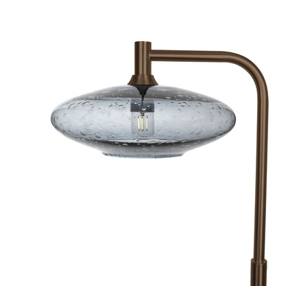 952 Floor Lamp-Glass-Bicycle Glass Co-Lunar-Slate Gray-Antique Bronze-Bicycle Glass Co