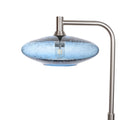 952 Floor Lamp-Glass-Bicycle Glass Co-Lunar-Steel Blue-Brushed Nickel-Bicycle Glass Co