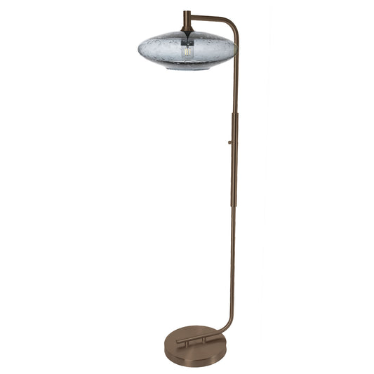 952 Floor Lamp-Glass-Bicycle Glass Co-Lunar-Steel Blue-Brushed Nickel-Bicycle Glass Co