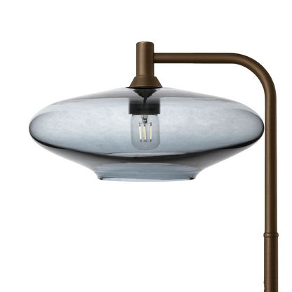 952 Lucent: Floor Lamp-Glass-Bicycle Glass Co - Hotshop-Slate Gray-Antique Bronze-Bicycle Glass Co