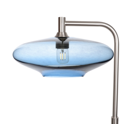 952 Lucent: Floor Lamp-Glass-Bicycle Glass Co - Hotshop-Steel Blue-Brushed Nickel-Bicycle Glass Co