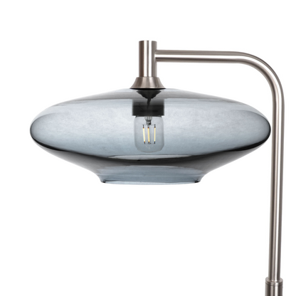 952 Lucent: Floor Lamp-Glass-Bicycle Glass Co - Hotshop-Slate Gray-Brushed Nickel-Bicycle Glass Co