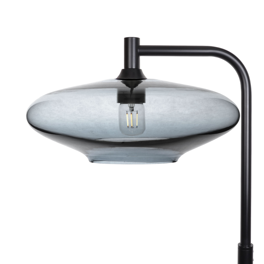 952 Lucent: Floor Lamp-Glass-Bicycle Glass Co - Hotshop-Slate Gray-Matte Black-Bicycle Glass Co