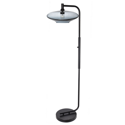952 Lucent: Floor Lamp-Glass-Bicycle Glass Co - Hotshop-Slate Gray-Brushed Nickel-Bicycle Glass Co