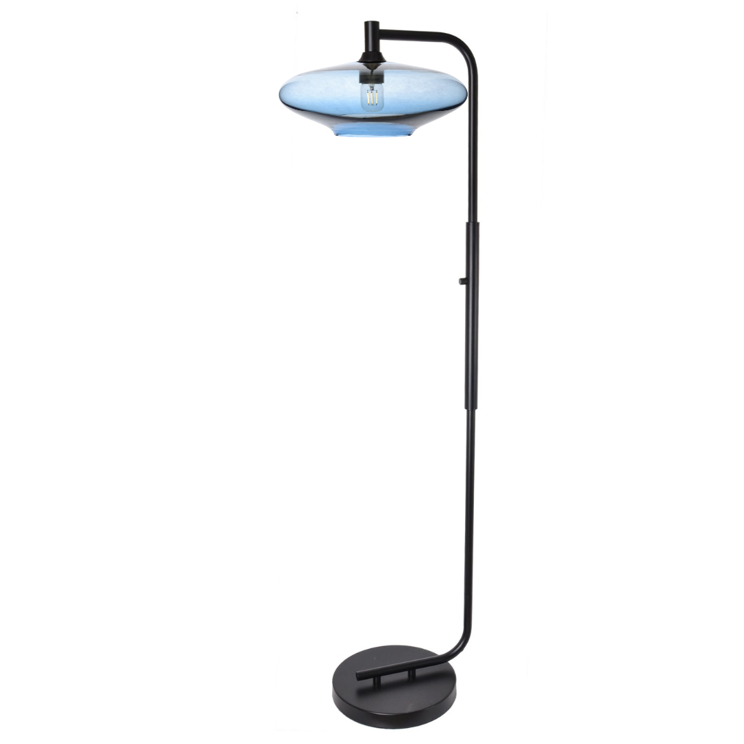 952 Lucent: Floor Lamp-Glass-Bicycle Glass Co - Hotshop-Slate Gray-Brushed Nickel-Bicycle Glass Co