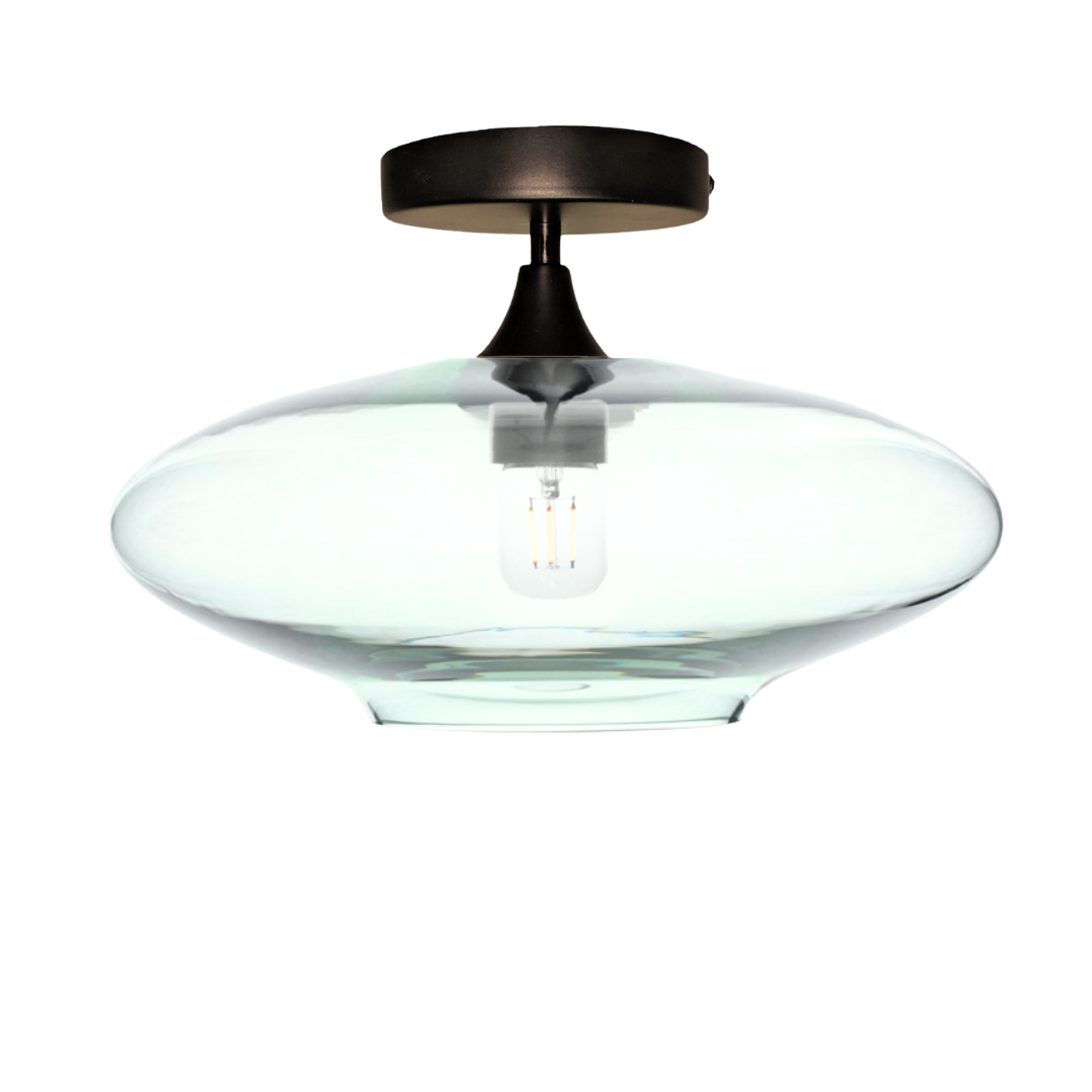 952 Lucent: Semi Flush Light-Glass-Bicycle Glass Co - Hotshop-Eco Clear-Antique Bronze-Bicycle Glass Co