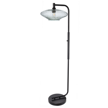 952 Lunar: Floor Lamp-Glass-Bicycle Glass Co - Hotshop-Slate Gray-Brushed Nickel-Bicycle Glass Co