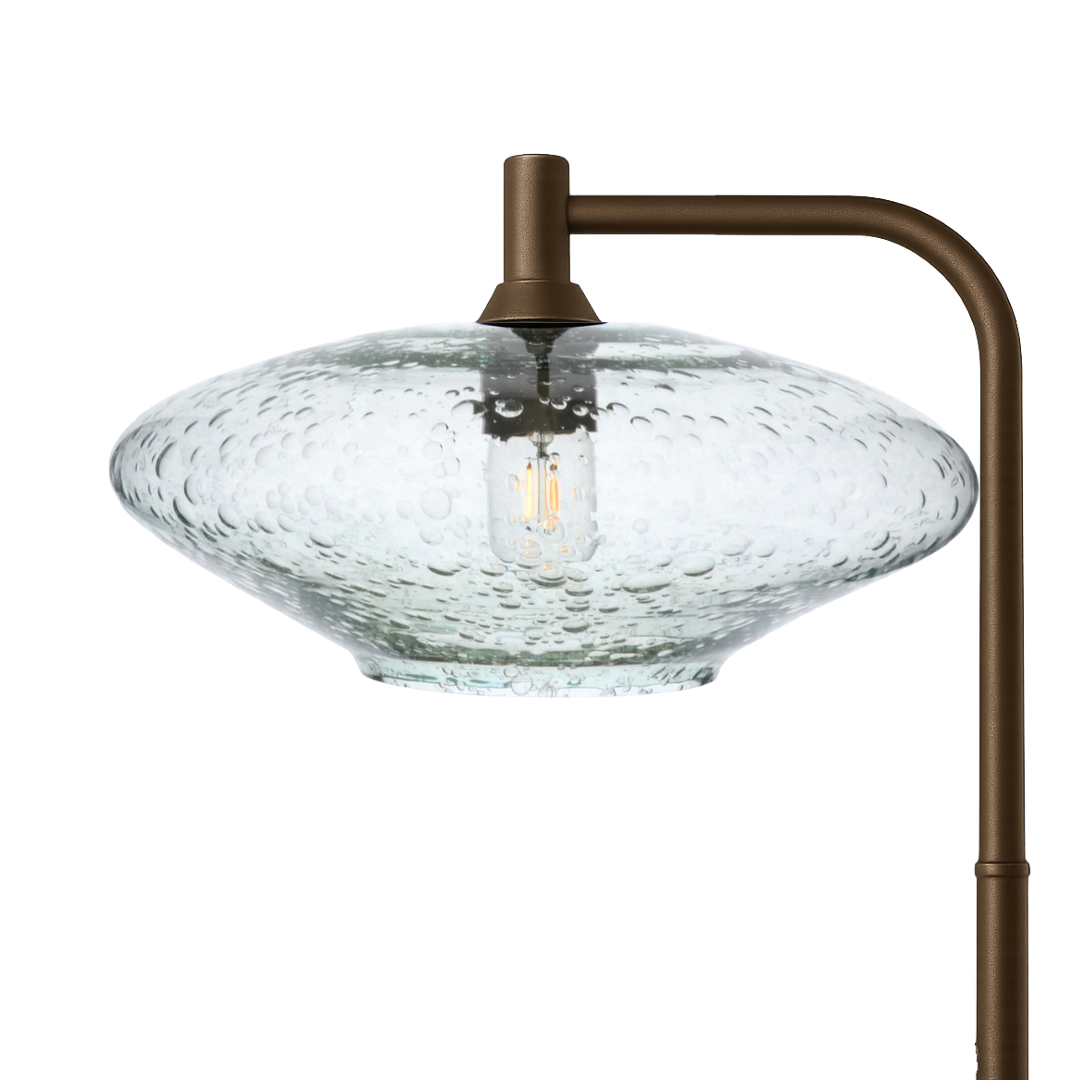 952 Lunar: Floor Lamp-Glass-Bicycle Glass Co - Hotshop-Eco Clear-Antique Bronze-Bicycle Glass Co