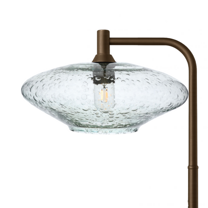 952 Lunar: Floor Lamp-Glass-Bicycle Glass Co - Hotshop-Eco Clear-Antique Bronze-Bicycle Glass Co