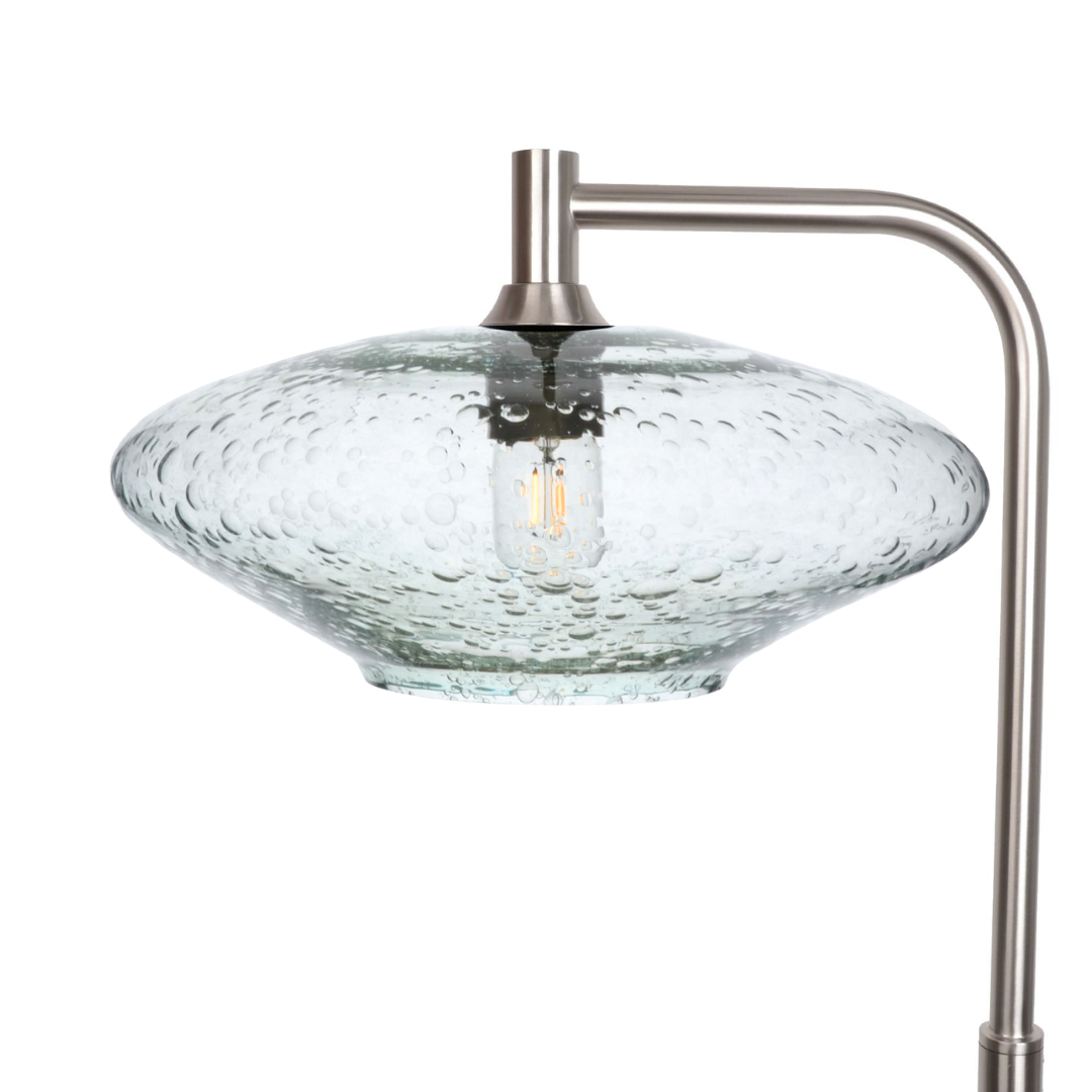 952 Lunar: Floor Lamp-Glass-Bicycle Glass Co - Hotshop-Eco Clear-Brushed Nickel-Bicycle Glass Co