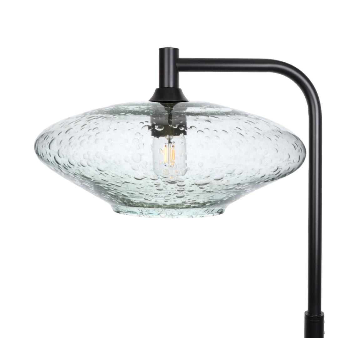 952 Lunar: Floor Lamp-Glass-Bicycle Glass Co - Hotshop-Eco Clear-Matte Black-Bicycle Glass Co