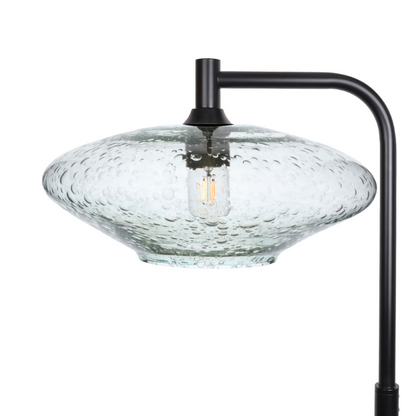 952 Lunar: Floor Lamp-Glass-Bicycle Glass Co - Hotshop-Eco Clear-Matte Black-Bicycle Glass Co