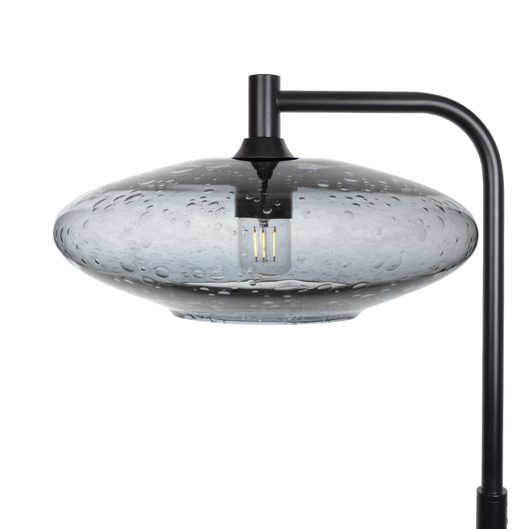 952 Lunar: Floor Lamp-Glass-Bicycle Glass Co - Hotshop-Slate Gray-Matte Black-Bicycle Glass Co