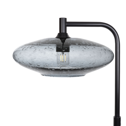 952 Lunar: Floor Lamp-Glass-Bicycle Glass Co - Hotshop-Slate Gray-Matte Black-Bicycle Glass Co