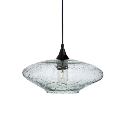 952 Lunar: Single Pendant Light-Glass-Bicycle Glass Co - Hotshop-Eco Clear-Matte Black-Bicycle Glass Co