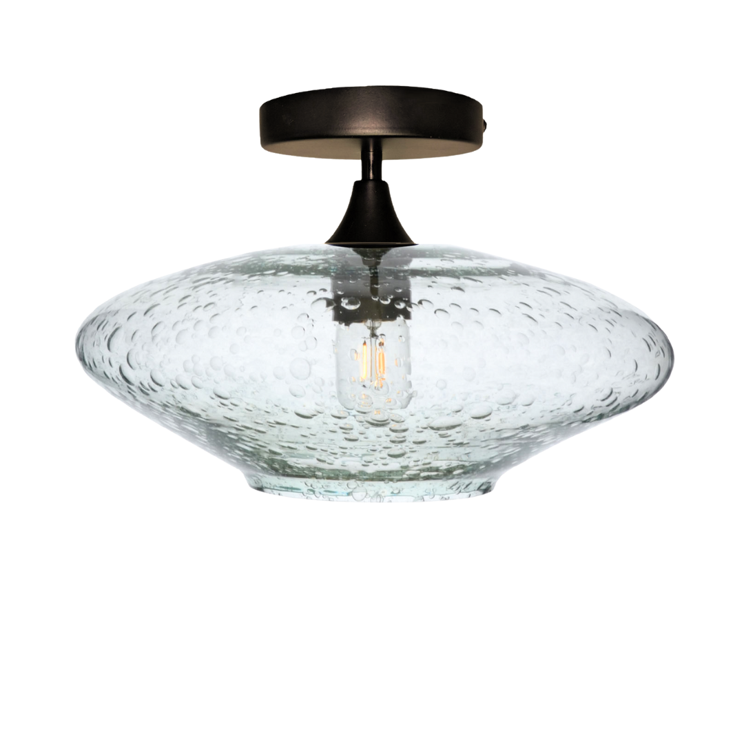 952 Semi-Flush-Bicycle Glass Co - Hotshop-Lunar-Eco Clear-Antique Bronze-Bicycle Glass Co