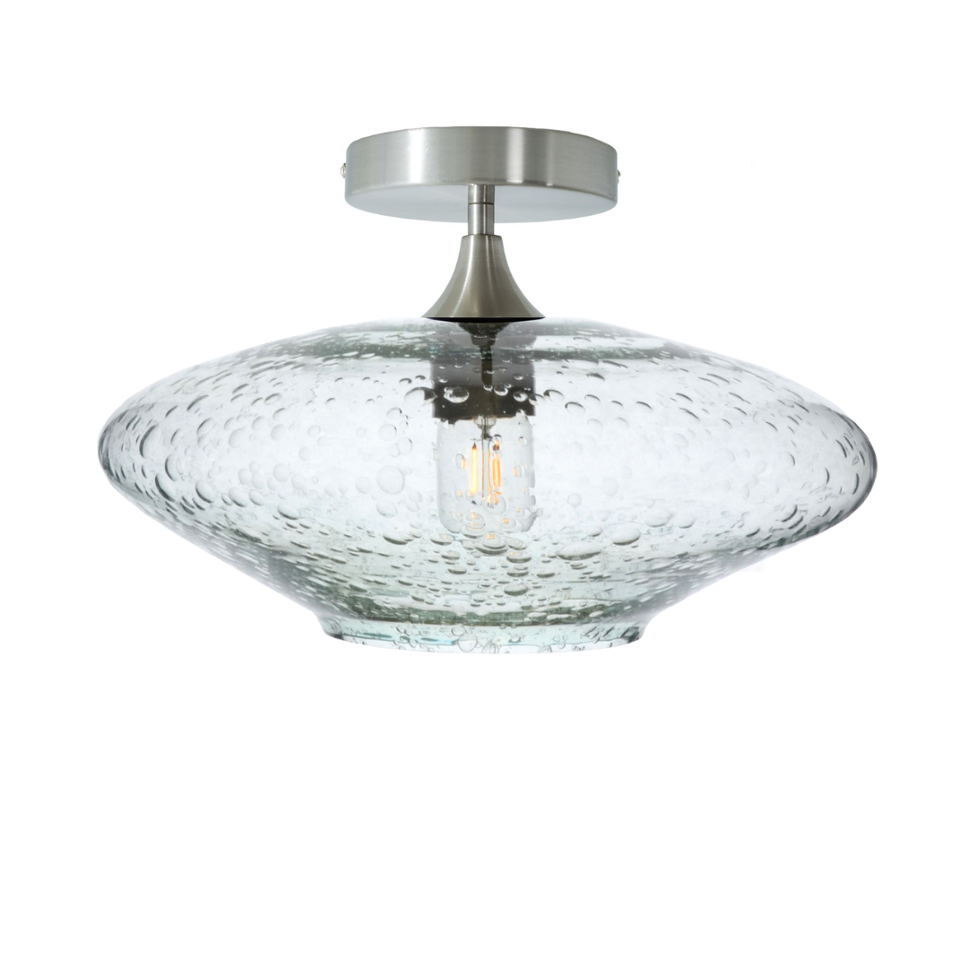 952 Semi-Flush-Bicycle Glass Co - Hotshop-Lunar-Eco Clear-Brushed Nickel-Bicycle Glass Co