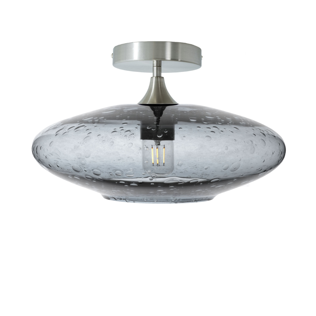 952 Semi-Flush-Bicycle Glass Co - Hotshop-Lunar-Slate Gray-Brushed Nickel-Bicycle Glass Co