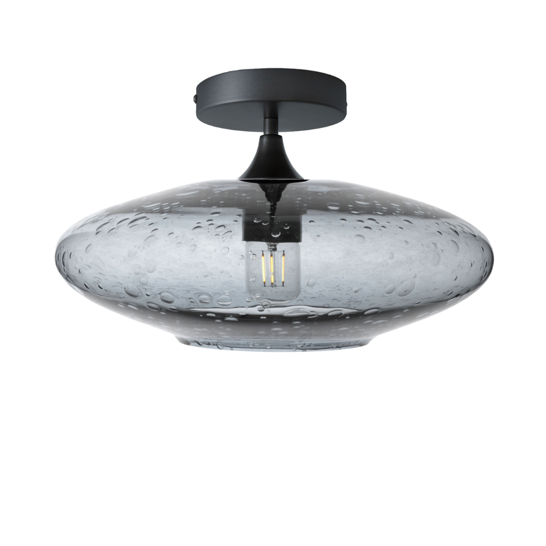 952 Semi-Flush-Bicycle Glass Co - Hotshop-Lunar-Slate Gray-Matte Black-Bicycle Glass Co