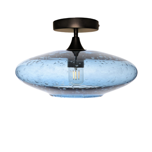 952 Semi-Flush-Bicycle Glass Co - Hotshop-Lunar-Steel Blue-Antique Bronze-Bicycle Glass Co