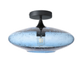 952 Semi-Flush-Bicycle Glass Co - Hotshop-Lunar-Steel Blue-Matte Black-Bicycle Glass Co