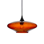 952 Single Pendant Light-Bicycle Glass Co-Matte Black 15ft Cord + Track Mount-Lunar-Golden Amber-Bicycle Glass Co