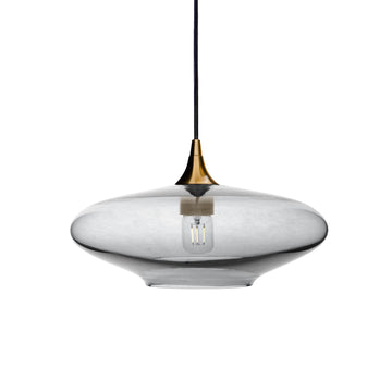 Polished Brass - 8ft Cord / Lucent / Slate Gray