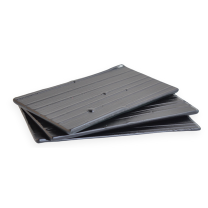 GLASS TILE - Sample-Tile-Bicycle Glass Co-Carbon Black-Plank and Bead-3x6-Bicycle Glass Co