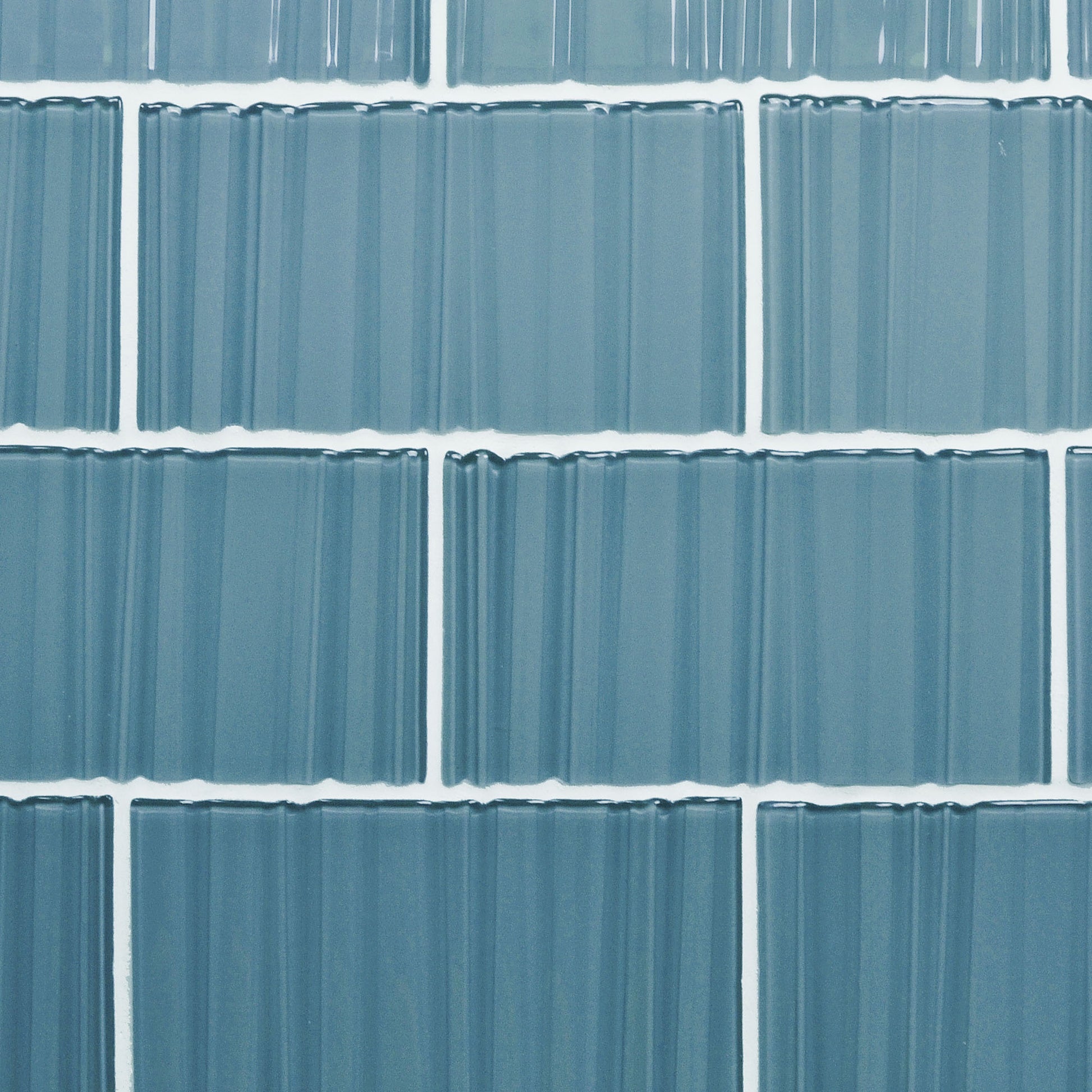 GLASS TILE - Ripple-Tile-Bicycle Glass Co-3x6-Sea Green-Bicycle Glass Co